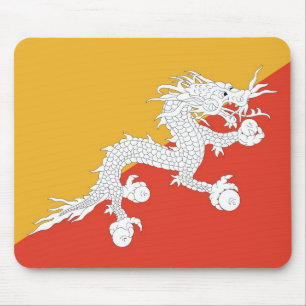 Mousepad mit Flagge Bhutans