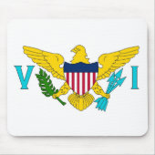 Mousepad mit Flagge der Jungfrau - USA (Vorne)