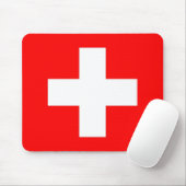 Mousepad mit Flagge der Schweiz (Mit Mouse)