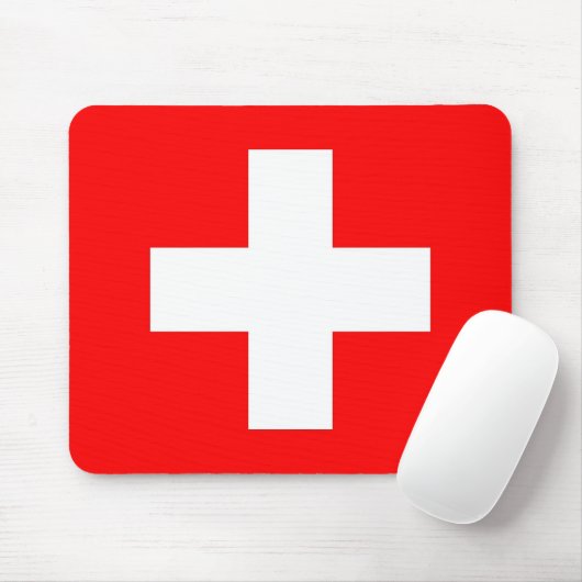 Mousepad mit Flagge der Schweiz (Mit Mouse)