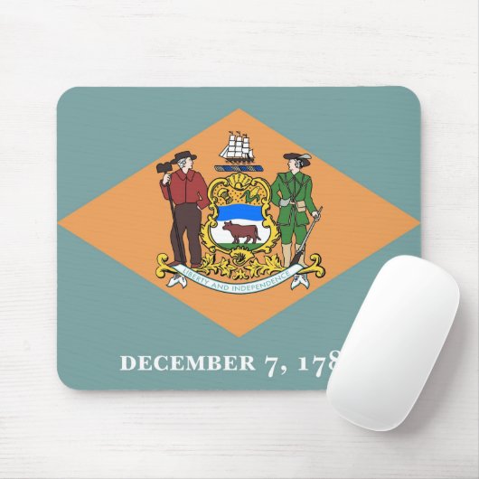 Mousepad mit Flagge des Delaware-Staat - USA (Mit Mouse)
