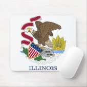 Mousepad mit Flagge des Staat Illinois - USA (Mit Mouse)