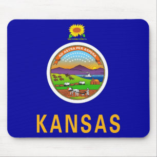 Mousepad mit Flagge des Staat Kansas - USA
