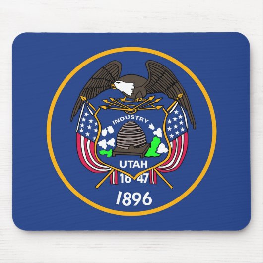 Mousepad mit Flagge des Staat Utah - USA (Vorne)