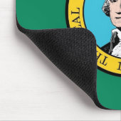 Mousepad mit Flagge des Washingtoner Staat - USA (Ecke)