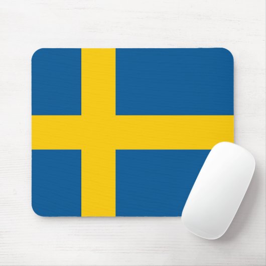 Mousepad mit Flagge Schwedens (Mit Mouse)