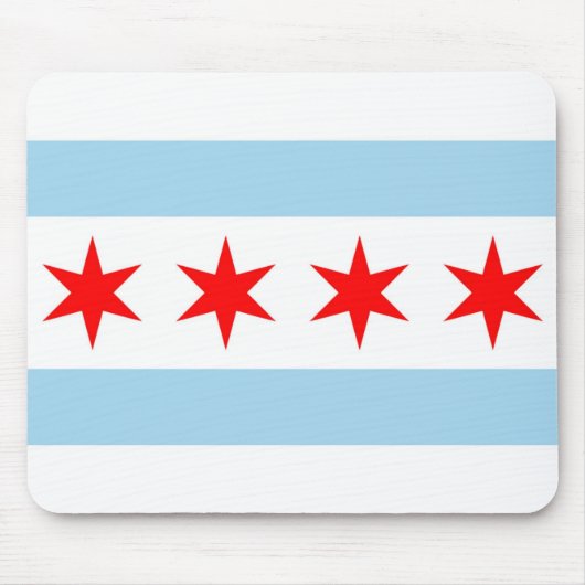 Mousepad mit Flagge von Chicago - USA (Vorne)
