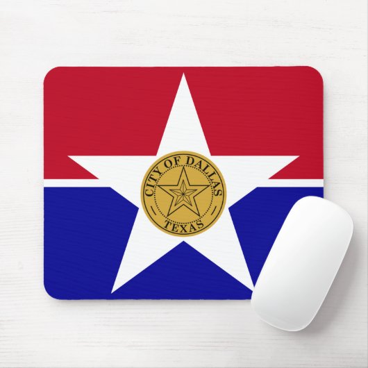 Mousepad mit Flagge von Dallas, USA (Mit Mouse)