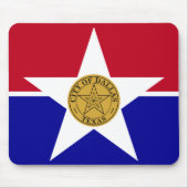 Mousepad mit Flagge von Dallas, USA (Vorne)