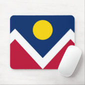 Mousepad mit Flagge von Denver, Colorado - USA (Mit Mouse)