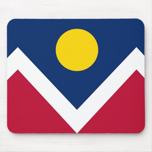 Mousepad mit Flagge von Denver, Colorado - USA (Vorne)