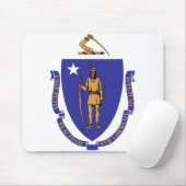 Mousepad mit Flagge von Massachusetts Staat - USA (Mit Mouse)
