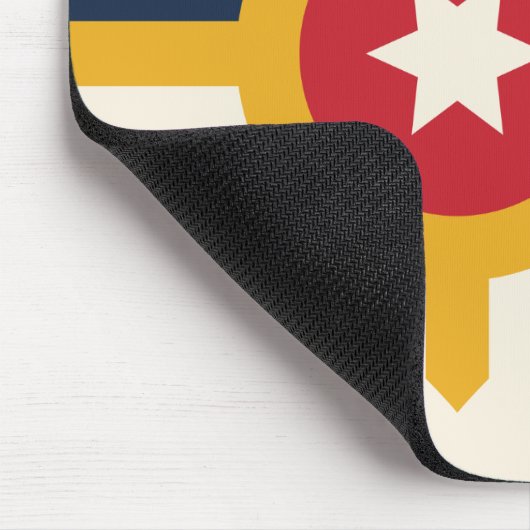 Mousepad mit Flagge von Tulsa, Oklahoma (Ecke)