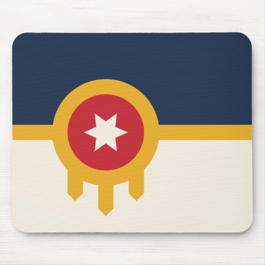 Mousepad mit Flagge von Tulsa, Oklahoma (Vorne)