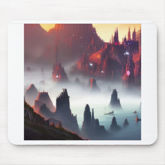 Mousepad mit futuristischem Stadtdesign (Vorne)