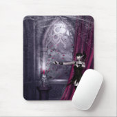 Mousepad mit Gothic Fantasy Girl im Spooky Room (Mit Mouse)