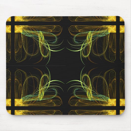 Mousepad mit grünem Fraktal (Vorne)