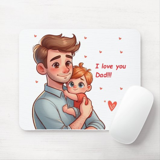 Mousepad mit Hingabe für Papa. (Mit Mouse)