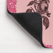 Mousepad mit inspirierendem rosa Zitat (Ecke)