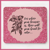 Mousepad mit inspirierendem rosa Zitat