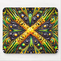 Mousepad mit jamaikanischem Farbdesign