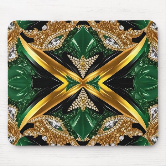 Mousepad mit jamaikanischem Farbdesign (Vorne)