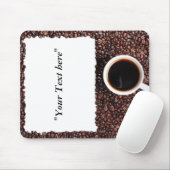 Mousepad mit Kaffemotiv und Textfeld (Mit Mouse)