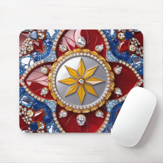 Mousepad mit kolumbianischem Farbdesign (Mit Mouse)