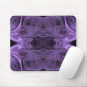 Mousepad mit lila und schwarzem Fraktal (Mit Mouse)