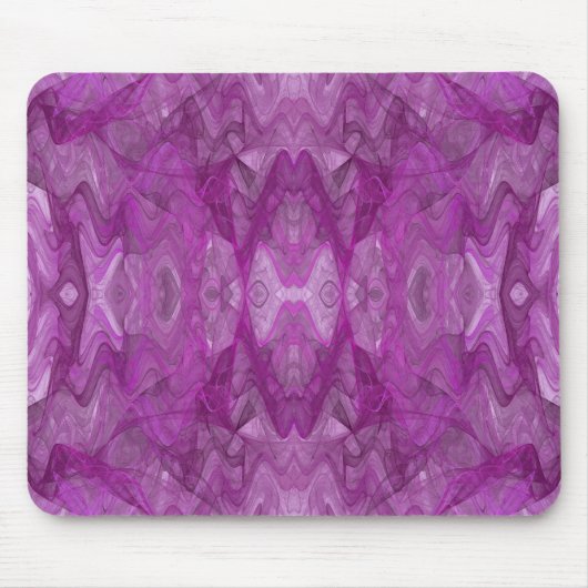 Mousepad mit lila und weißem Fraktal (Vorne)