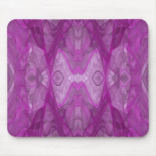 Mousepad mit lila und weißem Fraktal (Vorne)