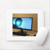 Mousepad mit Mann im Computerdesign (Mit Mouse)