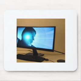 Mousepad mit Mann im Computerdesign