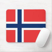Mousepad mit norwegischer Flagge (Mit Mouse)