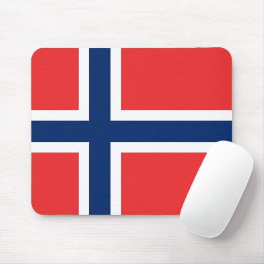 Mousepad mit norwegischer Flagge (Mit Mouse)