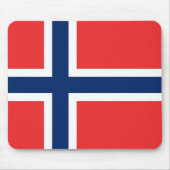 Mousepad mit norwegischer Flagge (Vorne)