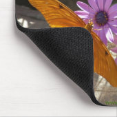 mousepad mit orange Schmetterling und Blumen (Ecke)