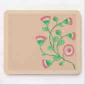 Mousepad mit rosa Blume (Vorne)