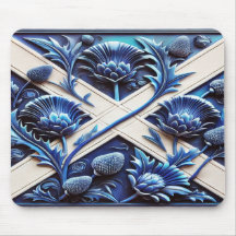 Mousepad mit schottischem Thistles-Design