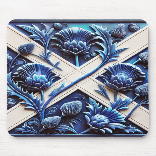 Mousepad mit schottischem Thistles-Design (Vorne)