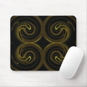 Mousepad mit schwarzem Fraktal (Mit Mouse)