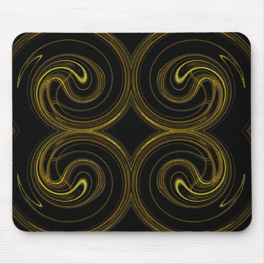 Mousepad mit schwarzem Fraktal (Vorne)