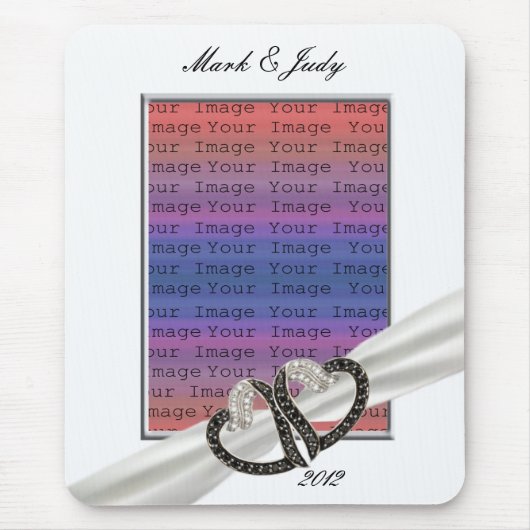 Mousepad mit schwarzem und weißem Diamantkarton (Vorne)