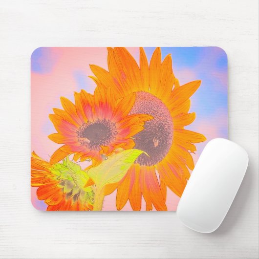Mousepad mit Sonnenblumen (Mit Mouse)