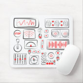 Mousepad mit verschiedenen gezeichnet Tasten, Hebe (Mit Mouse)