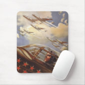 Mousepad mit Vintager UDSSR-Luftwaffen-Propaganda (Mit Mouse)