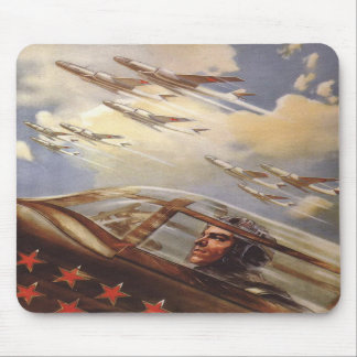 Mousepad mit Vintager UDSSR-Luftwaffen-Propaganda