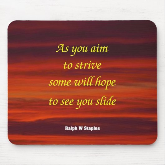 Mousepad mit Weisheitswörtern (Vorne)