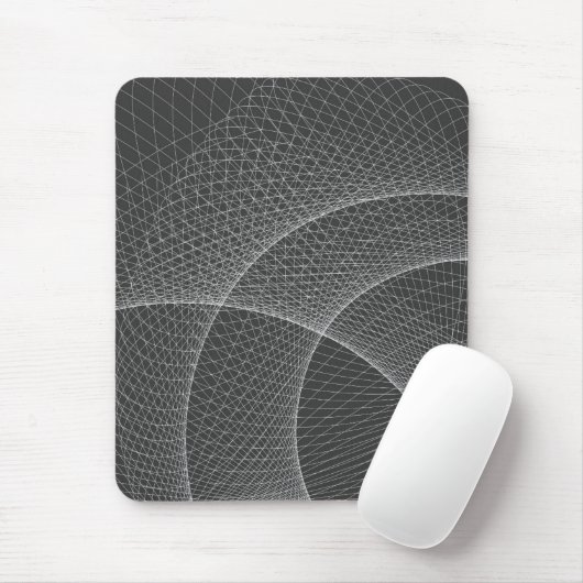Mousepad modern, grau, weiß, abstrakt (Mit Mouse)