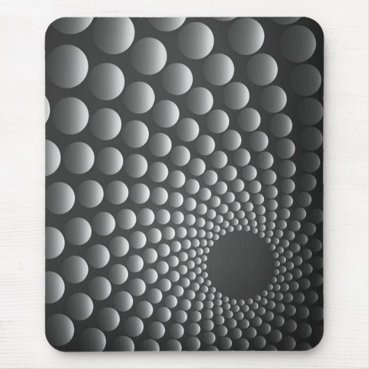 Mousepad, modern, schwarz, grau, abstrakt, Punkte Mousepad (Vorne)
